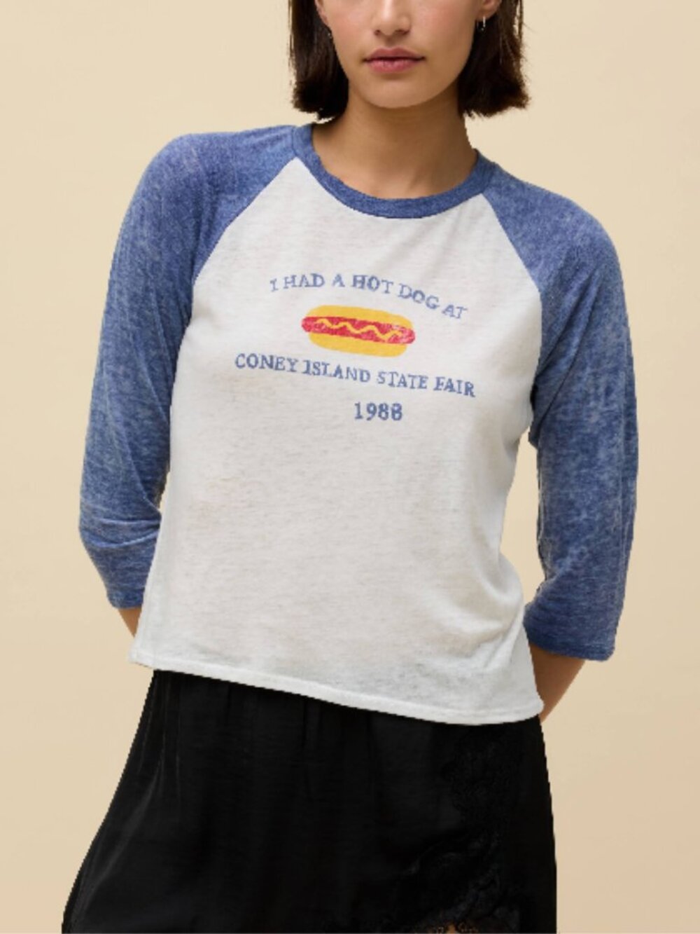 sold out daydreamer Coney Island State Fair 1988 Burnout Raglan Tee